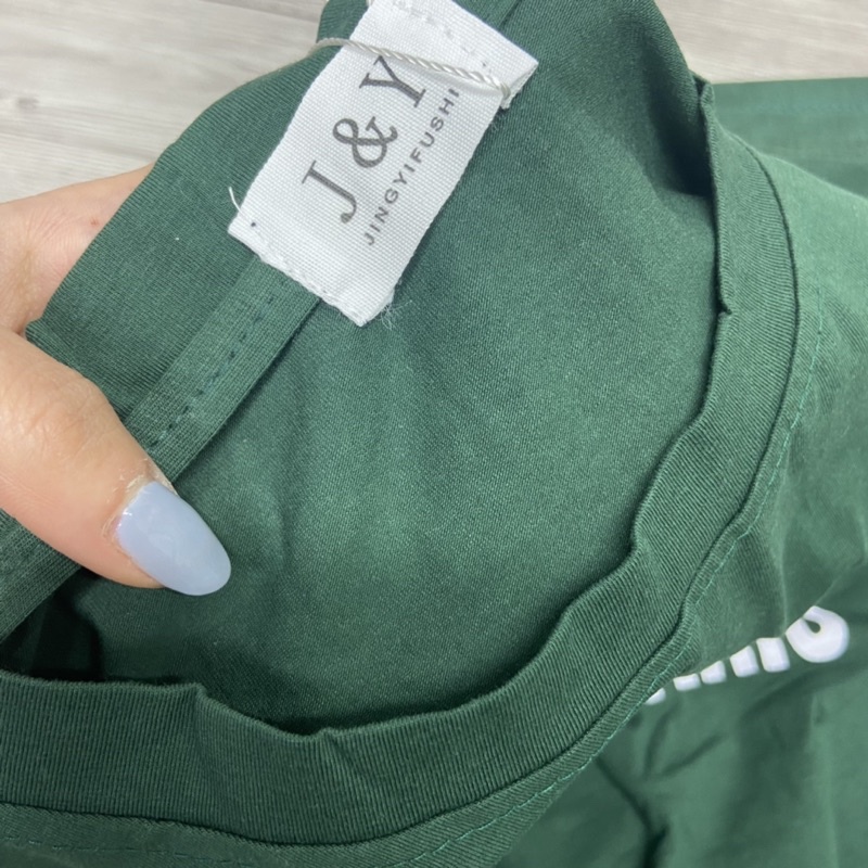 Áo thun xanh két cotton ngắn tay áo phông basic xanh lá cây in chữ trắng