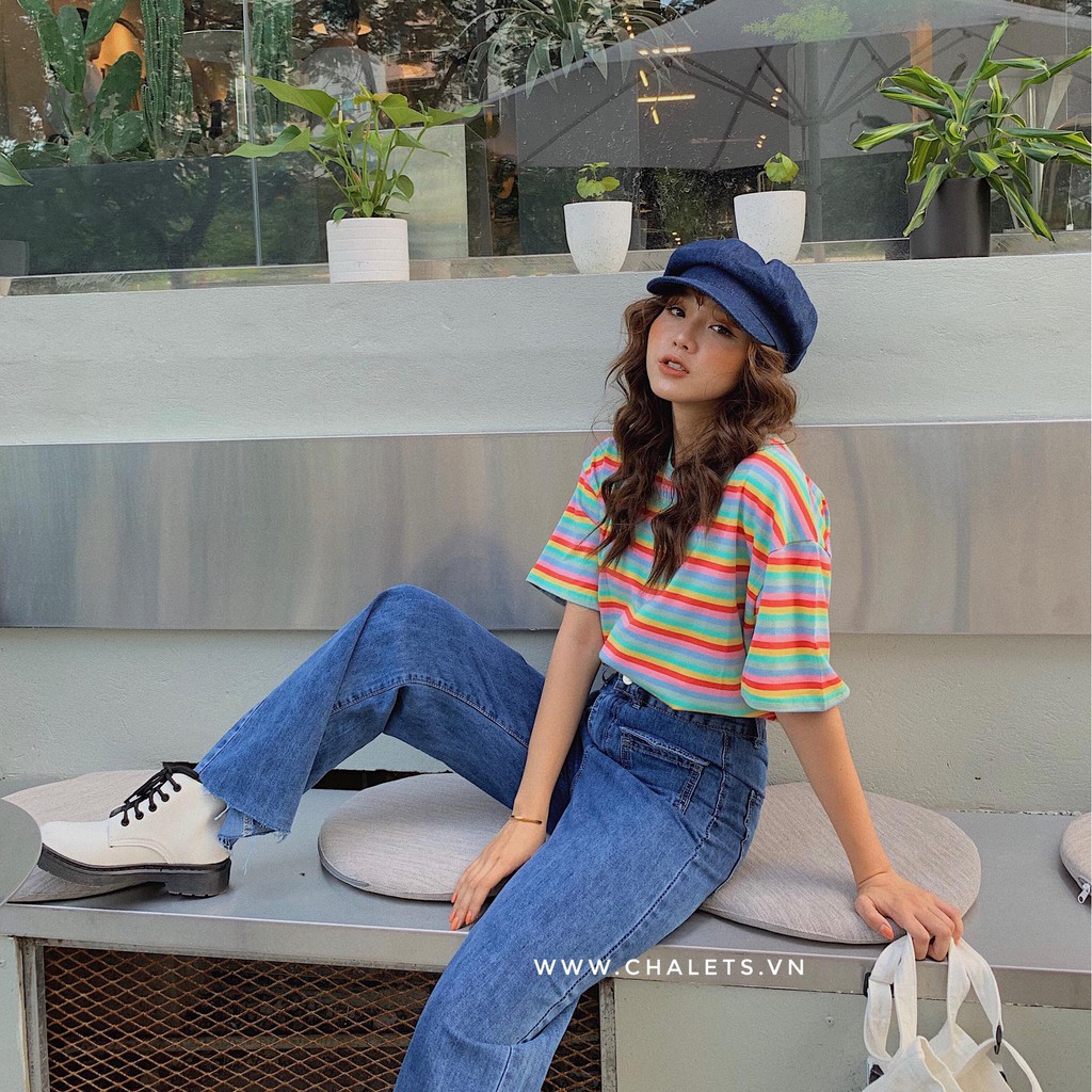 Áo kẻ 6 màu A011