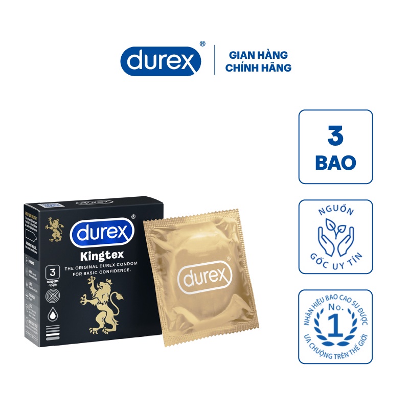 Bao cao su Durex Kingtex 3 bao