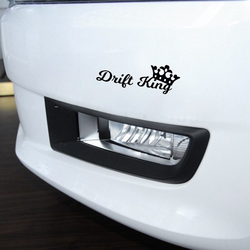 Đề can vinyl đồ họa chữ DRIFT KING độc đáo trang trí xe hơi kích cỡ 14.9cmx5.2cm