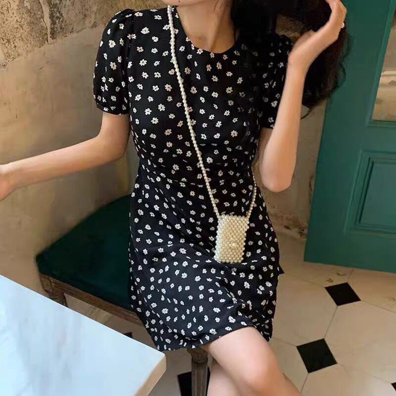 Túi clutch bag mini đựng son hoạ tiết giả ngọc trai siêu xinh