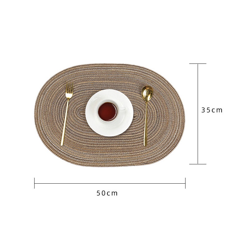 Tấm Lót Nồi Cách Nhiệt Bằng Sợi cotton Hình Oval Phong Cách Nhật Bản