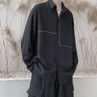 Áo Sơ Mi Dài Tay Dáng Rộng Phong Cách Hàn Quốc Dành Cho Nam Size M-2Xl