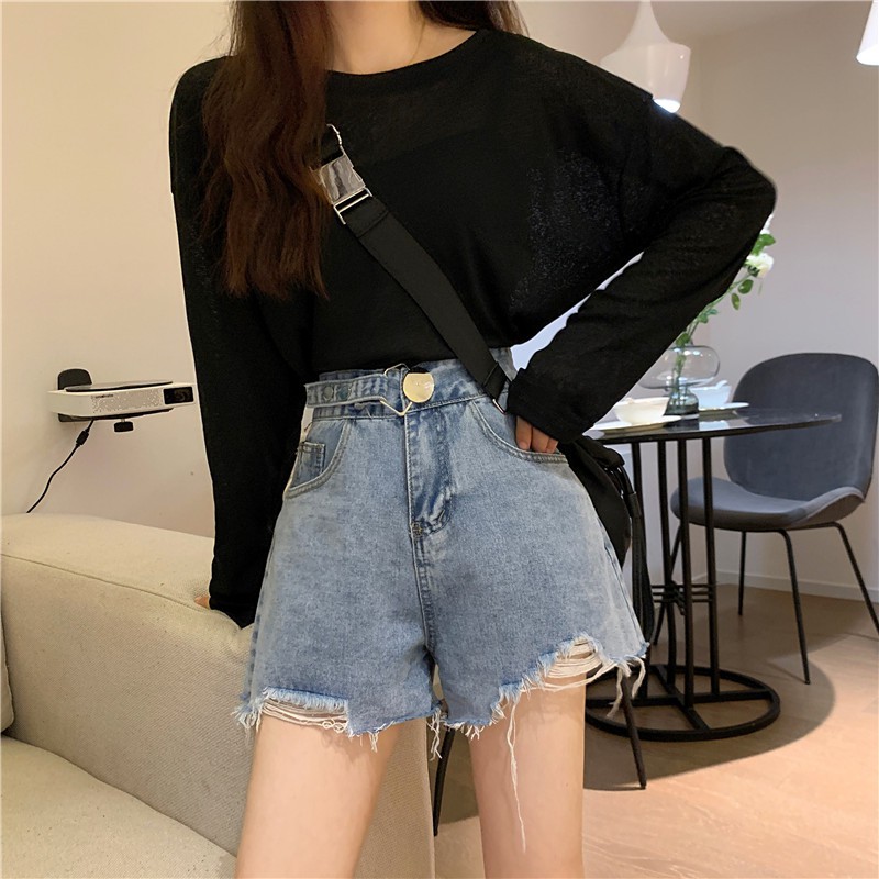 [SẴN] Quần shorts jean nữ Ulzzang Quảng Châu QNJ8