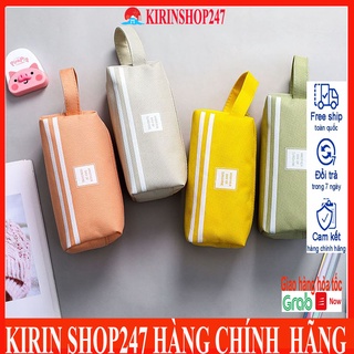 Túi đựng bút, Túi đựng đồ trang điểm 2 ngăn phong cách Hàn Quốc