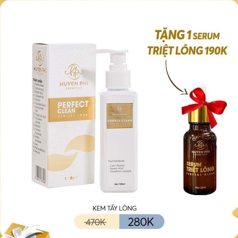 (MUA 1 TẶNG 1)Kem Tẩy Lông Huyền Phi - Triệt Lông Vĩnh Viễn An Toàn Không Đau Rát TẶNG SERUM dưỡng