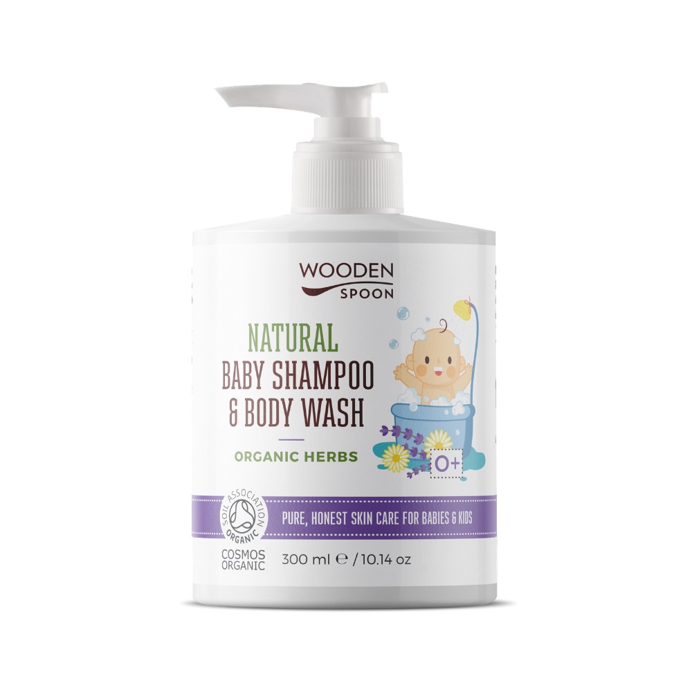 Sữa tắm gội hữu cơ cho bé 300ml - Wooden Spoon (Shampoo &amp; Body Wash)