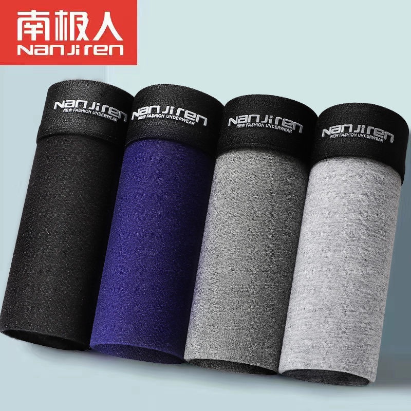 Bộ 4 Quần Lót Boxer Vải Cotton In Họa Tiết Thời Trang Chất Lượng Cao Cho Nam
