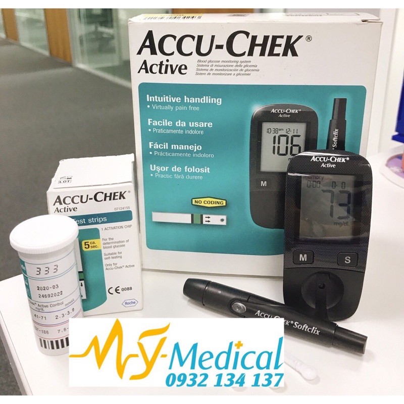 Máy đo đường huyết Accu-Chek Active + 10 que thử