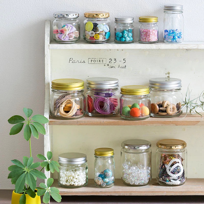 Daiso Japan Hủ Thủy Tinh 250 Ml Twist Cap Assorted 250Ml