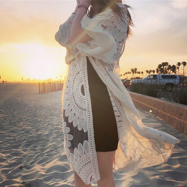 Áo khoác ren mỏng mặc ngoài đồ bơi 7 tay phong cách Hàn Quốc thời trang mùa hè mới 2021
 | BigBuy360 - bigbuy360.vn