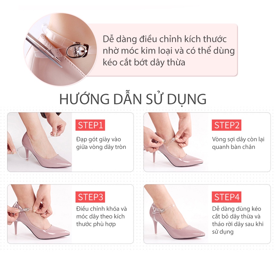 Quai giày chữ Y giúp chống tuột khi mang giày cao gót - Belimart_PK51