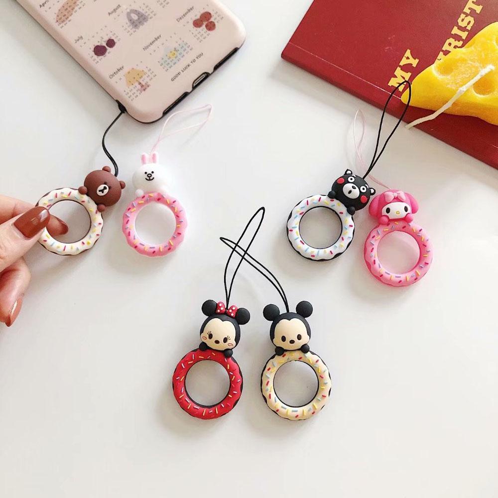 Dây Đeo Điện Thoại / Chìa Khóa Họa Tiết Hoạt Hình Mickey / Minnie Dễ Thương