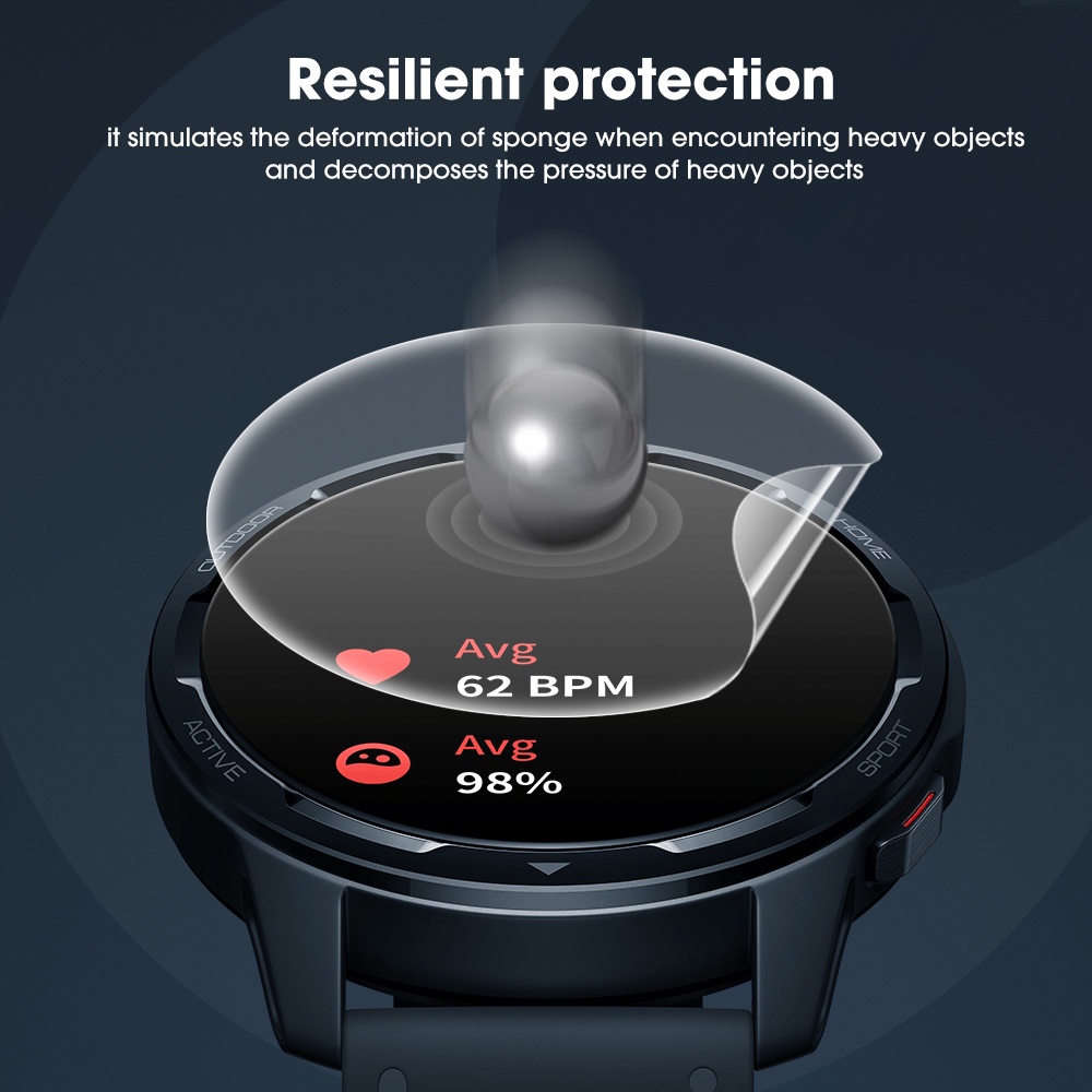 Phim Dán TPU Hydrogel 9D Bảo Vệ Mặt Đồng Hồ Thông Minh xiaomi Watch S1 Active Hydrogel