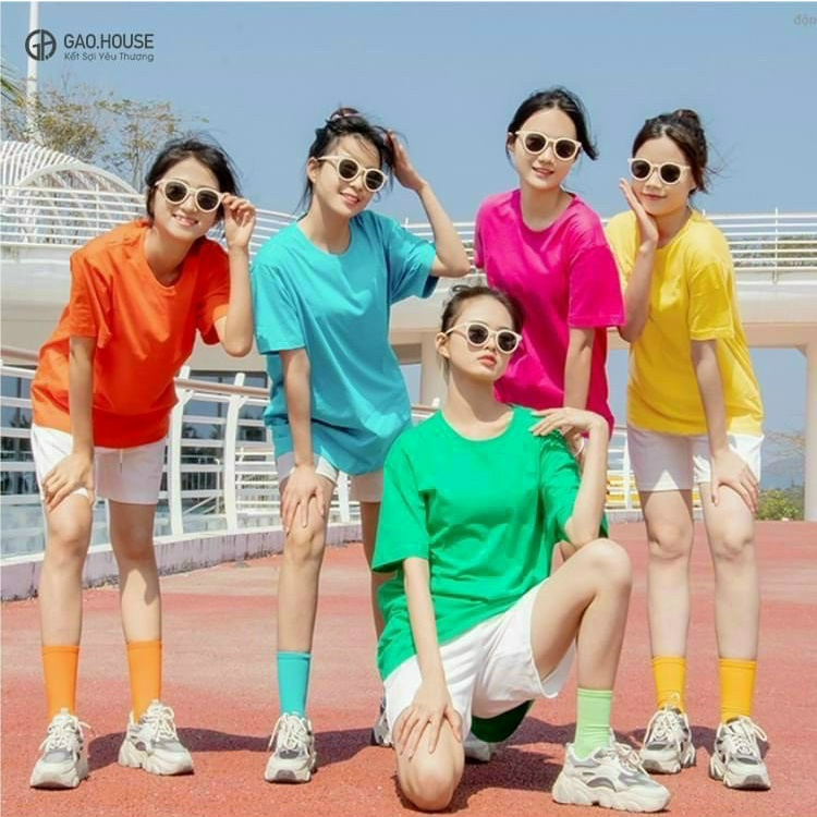 ÁO PHÔNG NHÓM NHIỀU MÀU SẮC, ÁO THUN TRƠN MÀU SẮC ĐỒNG PHỤC ĐI BIỂN ĐI DU LỊCH CHO HỘI NHÓM, ÁO TEAMBUILDING