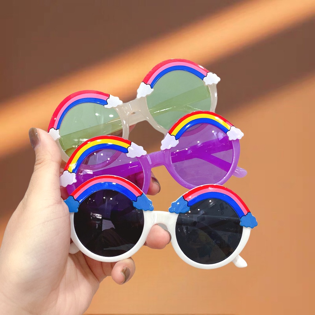Kính Bé Cầu Vồng Nhiều Màu Siêu Cute Phô Mai Que Cho Bé Trai Và Bé Gái. BÉ 6