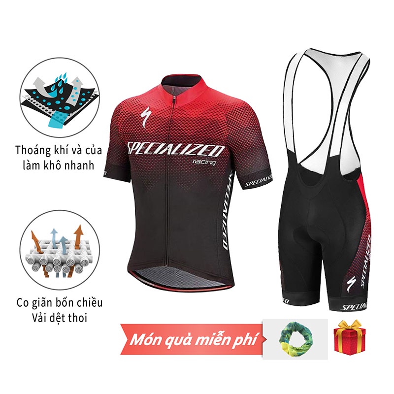 Set Áo Và Quần Đua Xe Đạp Thấm Hút Nhanh Siêu Mềm Cao Cấp