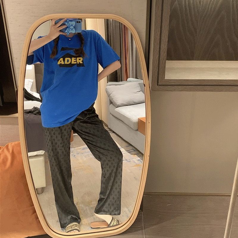 Jiashucheng Quần Dài Vải Lụa Satin Ống Rộng Dáng Suông Thời Trang Mùa Thu Cho Nữ