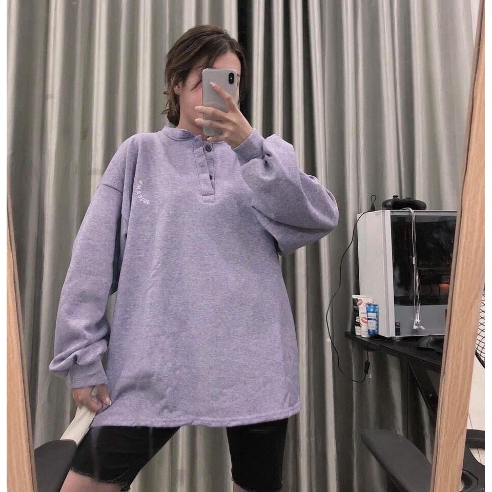 Áo nỉ CỔ TÀU unisex phom rộng chất nỉ bông dày giá rẻ | BigBuy360 - bigbuy360.vn