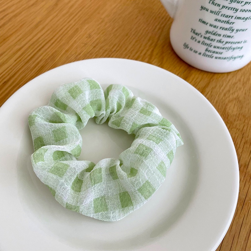 Dây Cột Tóc Màu Xanh Lá Đơn Giản Thời Trang Xuân Hè Xinh Xắn Cho Nữ