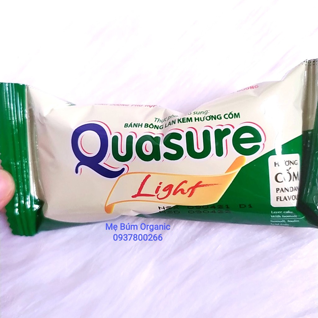 Bánh Bông Lan Quasure Light Hương Cốm Bibica - Thực phẩm dành cho người ăn kiêng, tiểu đường 126g