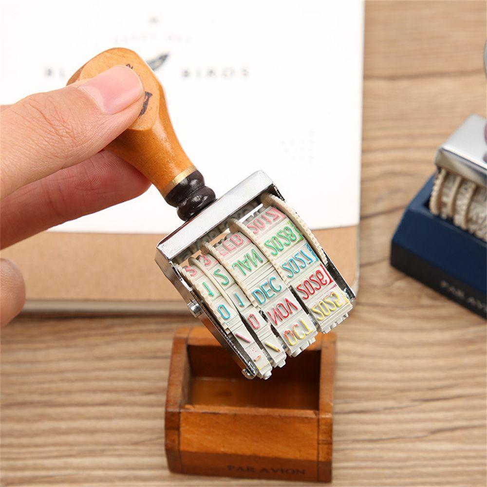 Con Dấu Lăn Bằng Gỗ Có Thể Điều Chỉnh Kích Cỡ Tiện Dụng