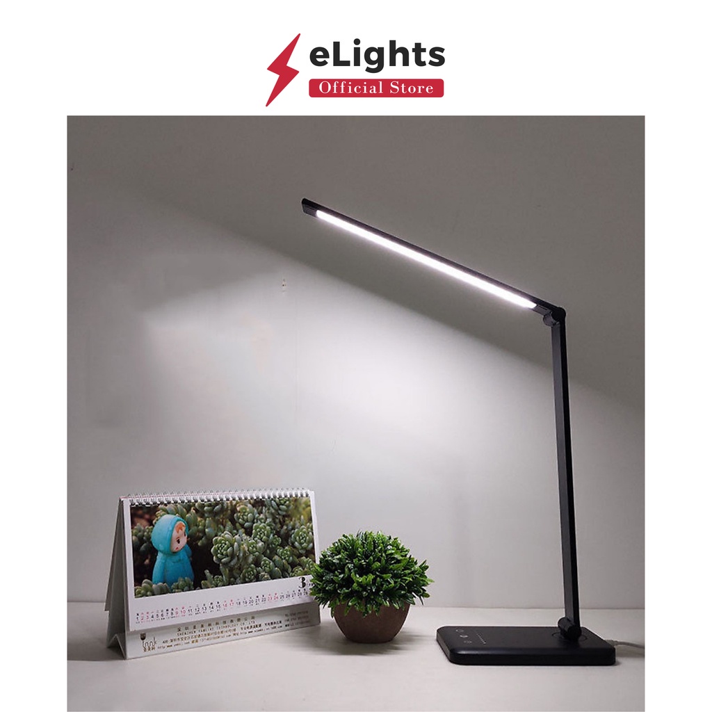 ✳♈Đèn Bàn Học Đọc Sách, Làm Việc (Học Sinh, Sinh Viên, Văn Phòng) LED Chống Cận, Cảm Ứng Nhôm Cao Cấp eLights TD-621