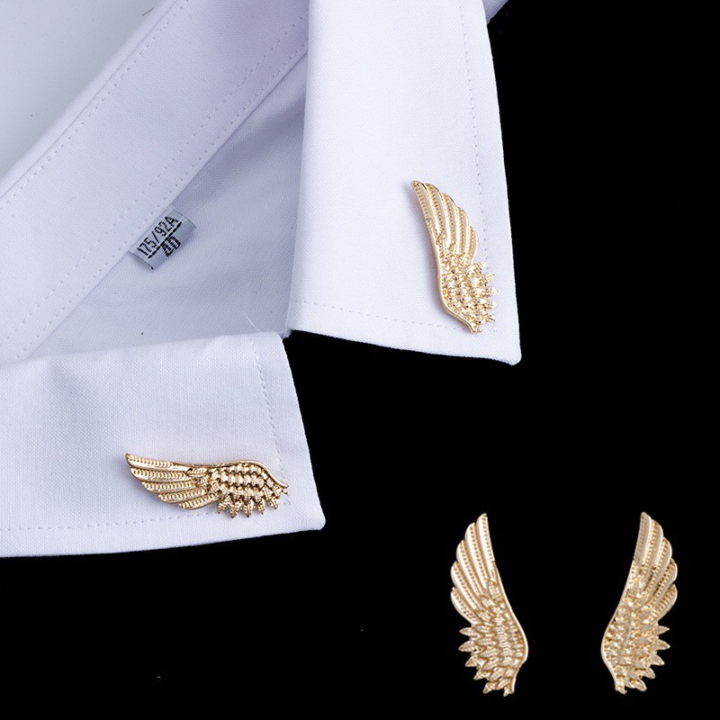 2 chiếc Ghim cài áo Sơ mi nam nữ Lapel Pin thời trang hình đôi cánh GH-270 {Phụ kiện Vest Nam - AdamZone}