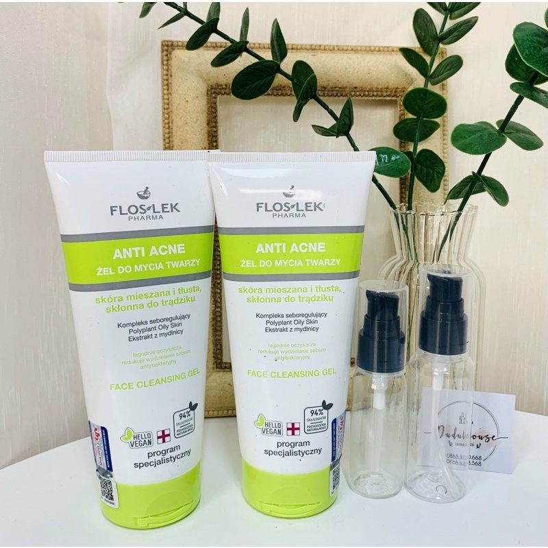 Sữa Rửa Mặt floslex Pharma Antibacterial Face Cleansing Cho Da Dầu Mụn