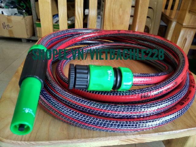 Bộ Dây Vòi Phun Nước Tưới Cây, Rửa Xe Tăng Áp Siêu Bền Dài 10 Mét