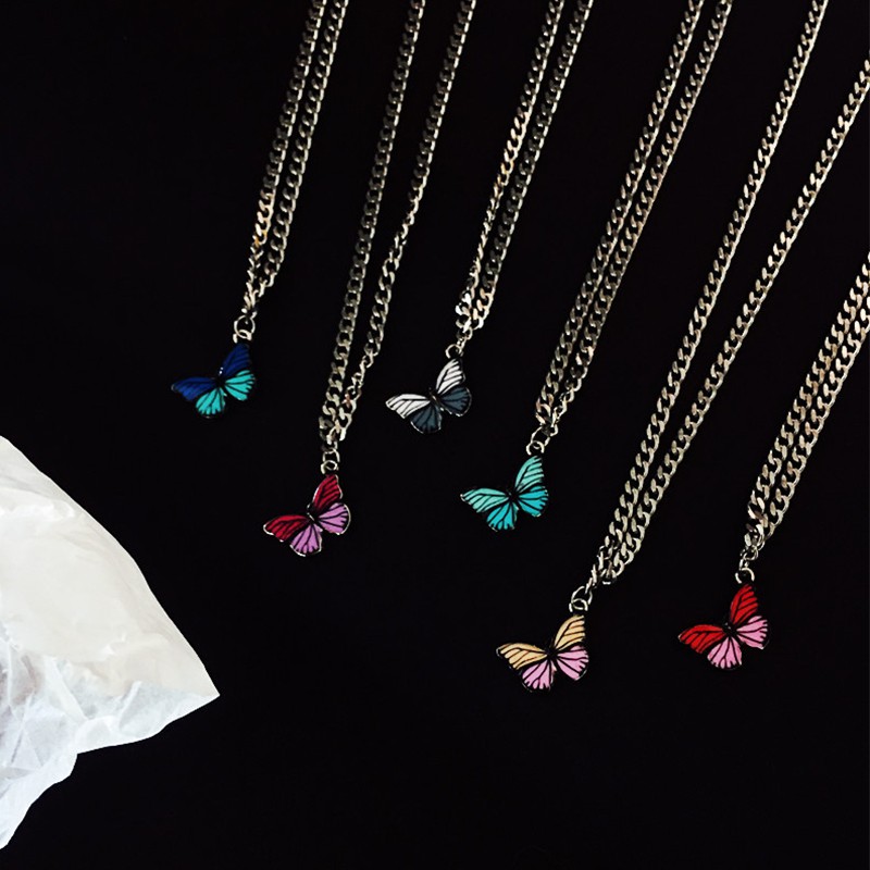 [Mã FASHIONCB232 hoàn tối đa 15K xu đơn 50K] Vòng cổ hình bướm bằng hợp kim xinh xắn nhiều màu cho nữ | BigBuy360 - bigbuy360.vn