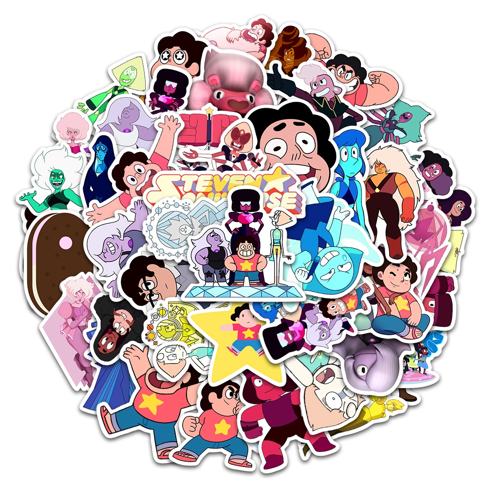 Set 50 sticker hoạt hình dán trang trí dễ thương