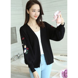 Áo Khoác Áo Len Cardigan Tay Bồng Thêu Hoa Xinh ALN022 Shop Mây