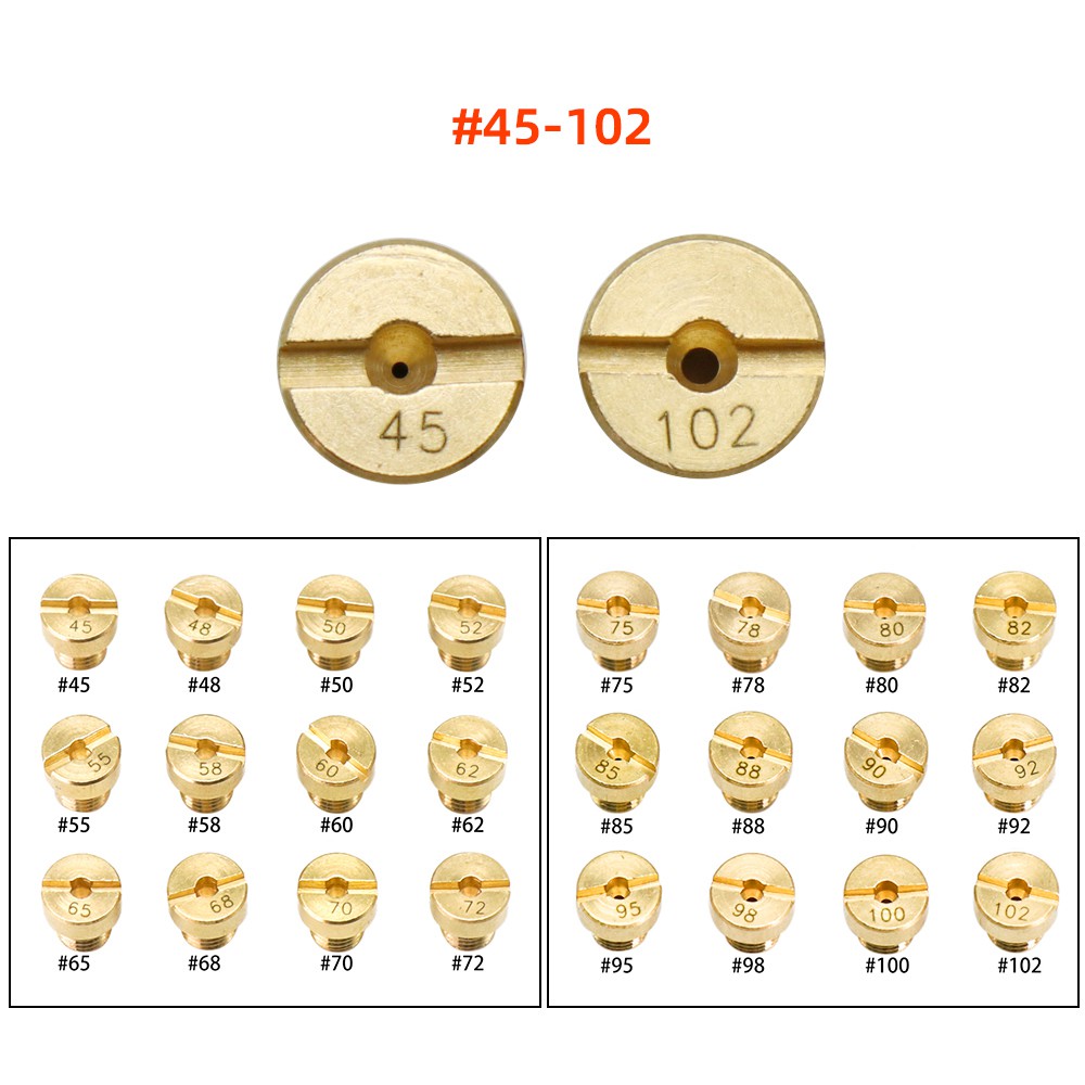 Set 10 vòi phun M5 30-135 cho bộ chế hòa khí Dellcora chất lượng cao