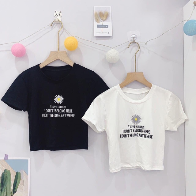 ❤️Áo Cortop Thêu Hoa Cúc❤️ chất thun lạnh mềm mịn , free size dưới 55kg vừa | BigBuy360 - bigbuy360.vn