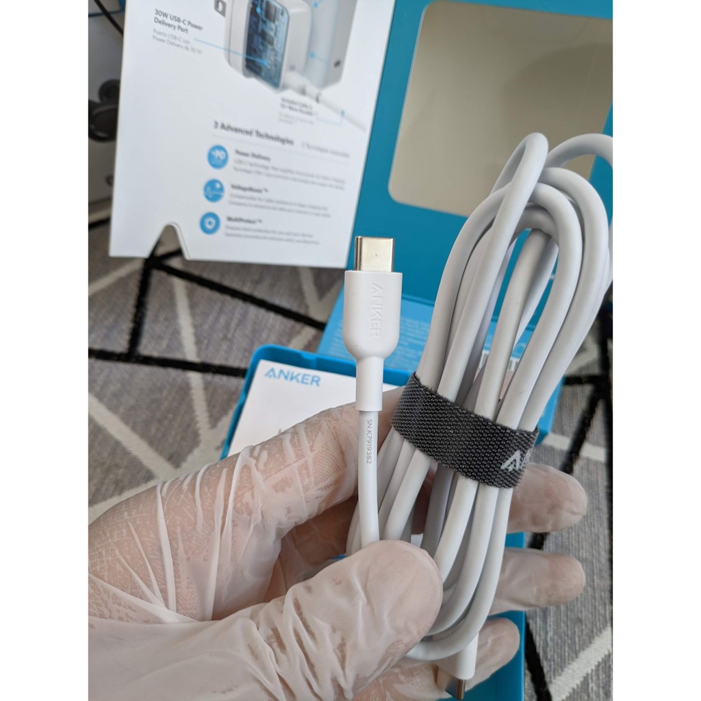 Cáp sạc nhanh Anker Powerline II USB-C ra USB-C 2.0  PD - Dài 1.8m - A8482 - new 100% cho Macbook Laptop