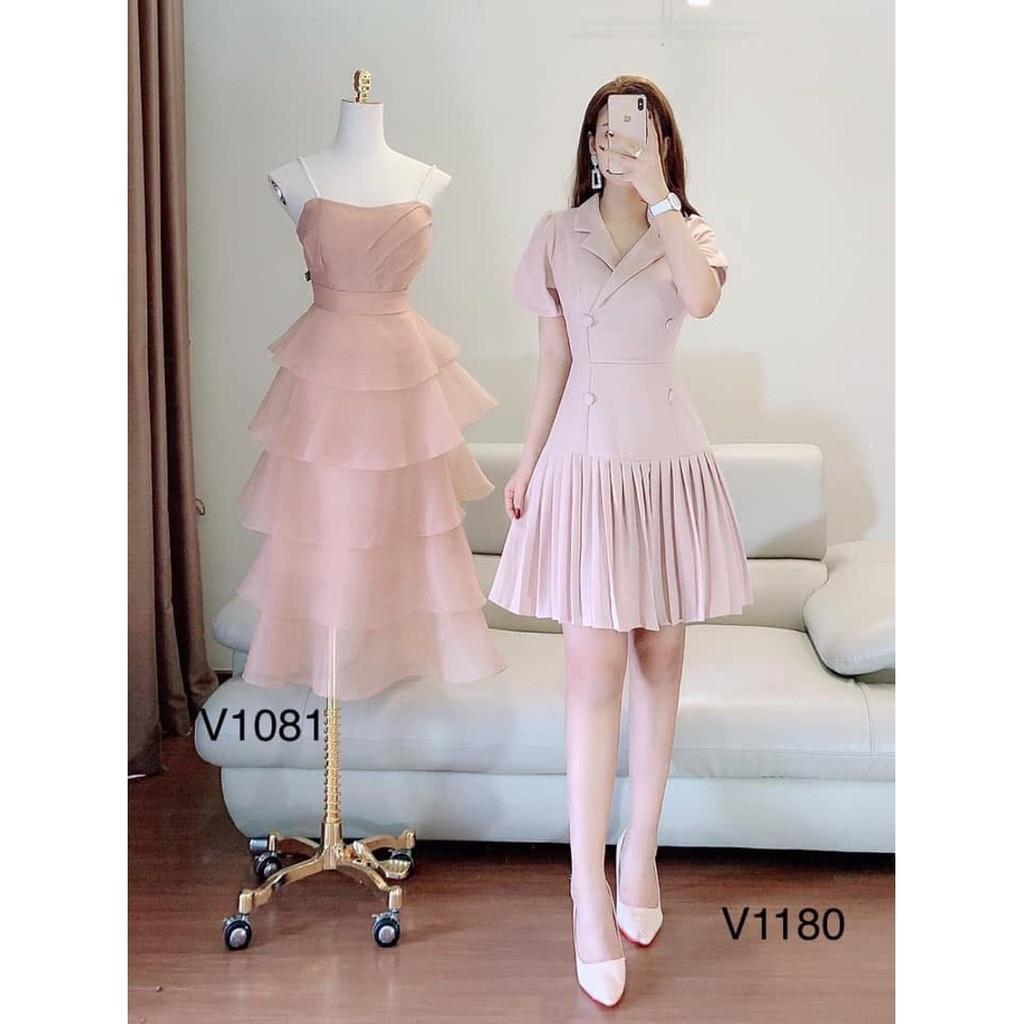 [ xả kho ] MiD Đầm Váy thời trang thiết kế dáng xòe V1180 Mie Design kèm ảnh thật