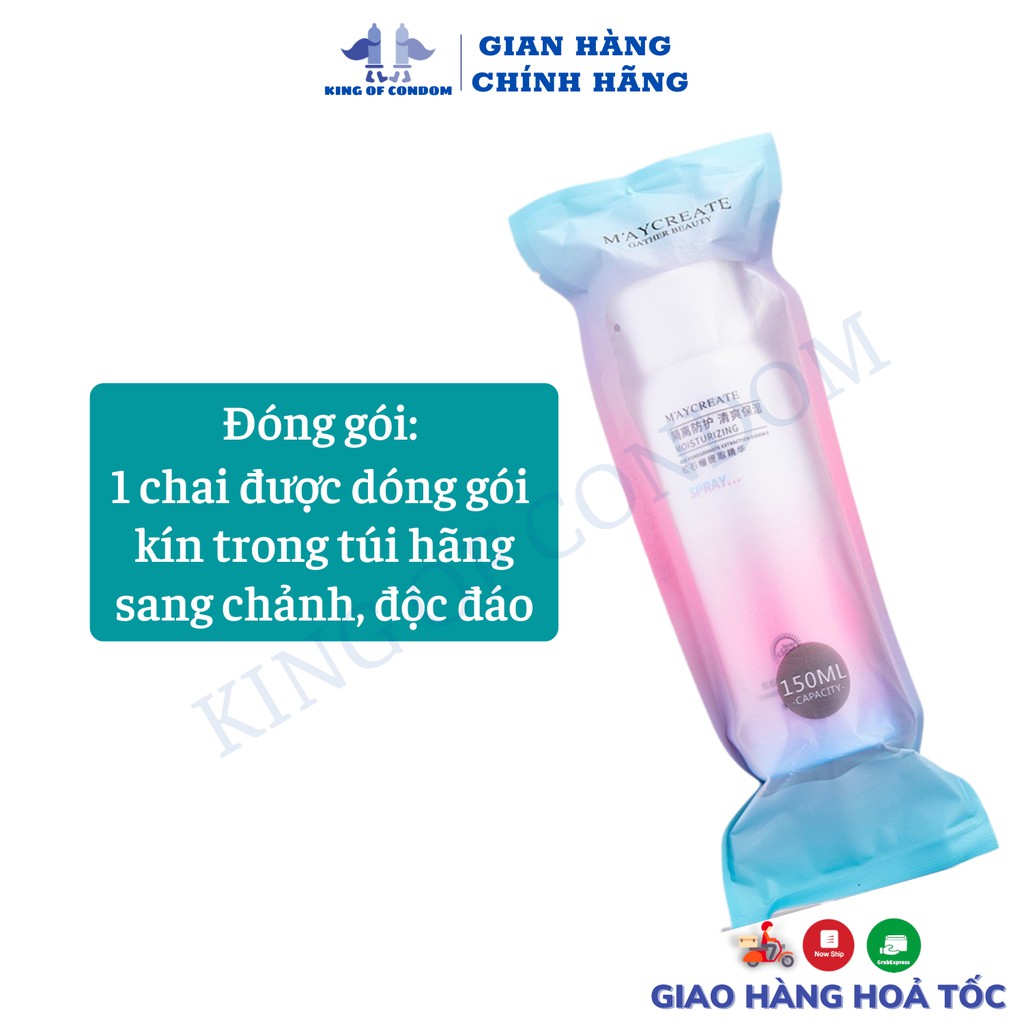 Xịt Chống Nắng Trắng Da Maycreate Chống Nước, Nâng Tông Da 150ml - KOCODA