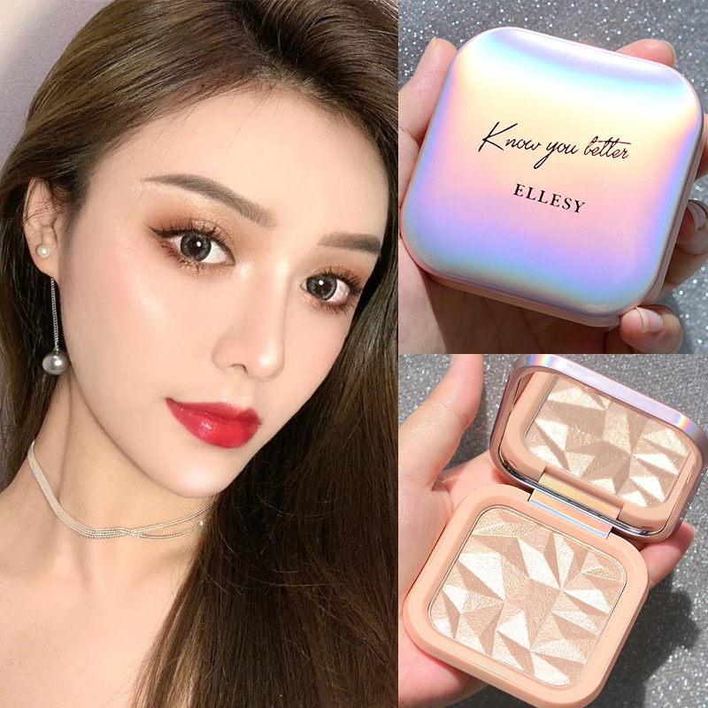 Phấn bắt sáng ELLESY dạng khoai tây nghiền màu nude tự nhiên làm sáng da thời thượng