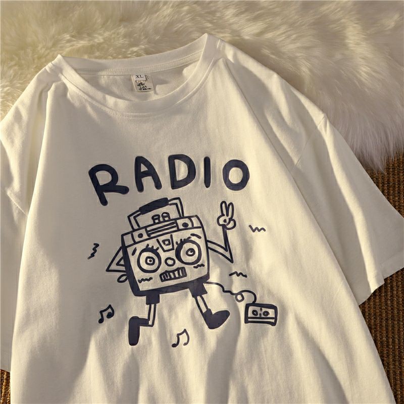 áo thun nam nữ form rộng unisex RADIO