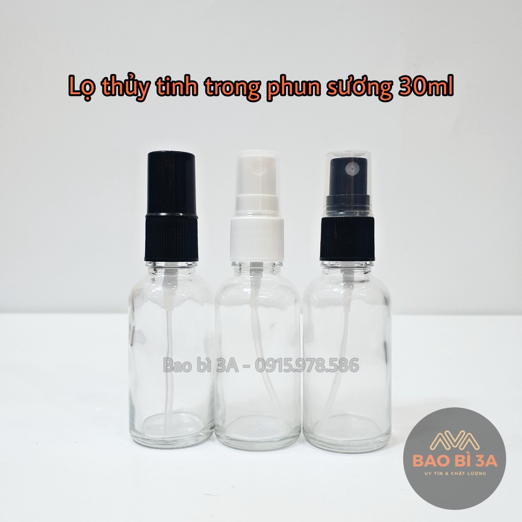 Chai xịt phun sương thủy tinh trong 30ml