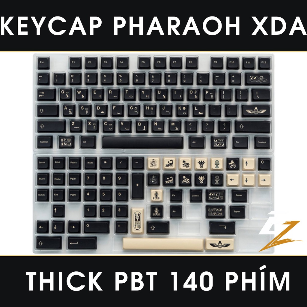 [Mã 33ELSALE hoàn 7% xu đơn 300k] Keycap Cho Bàn Phím Cơ Pharaoh Thick PBT XDA Profile 140 Phím