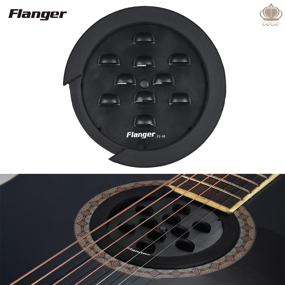 Coco* Flanger FS-08 Guitar Soundhole Sound Hole Cover Block Feedback Buffer Black for EQ Acoustic Folk Gui