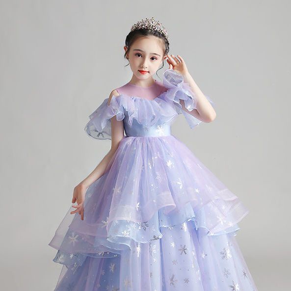 Đầm Công Chúa Vải Gạc Phồng Phong Cách Mới 2022 Cho Bé Gái