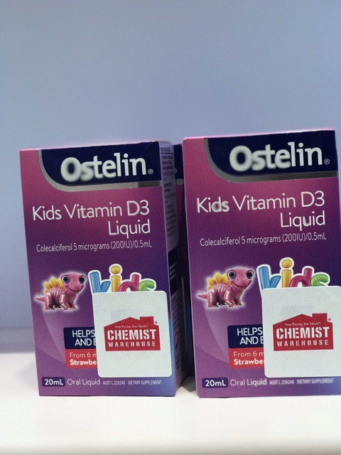 Vitamin D3 Ostelin Liquid bổ sung Vitamin D cho trẻ