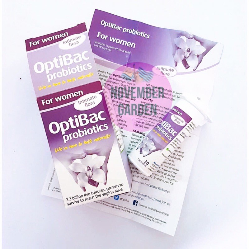 (Chính hãng UK) Men vi sinh OptiBac Probiotics Tím 30 viên của Anh