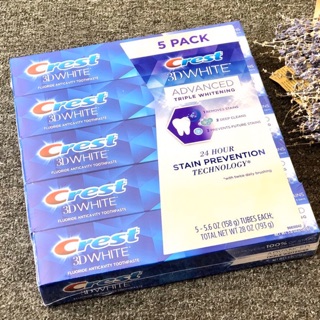 Kem Đánh Răng CREST 3D WHITE ADVANCED của Mỹ 158G