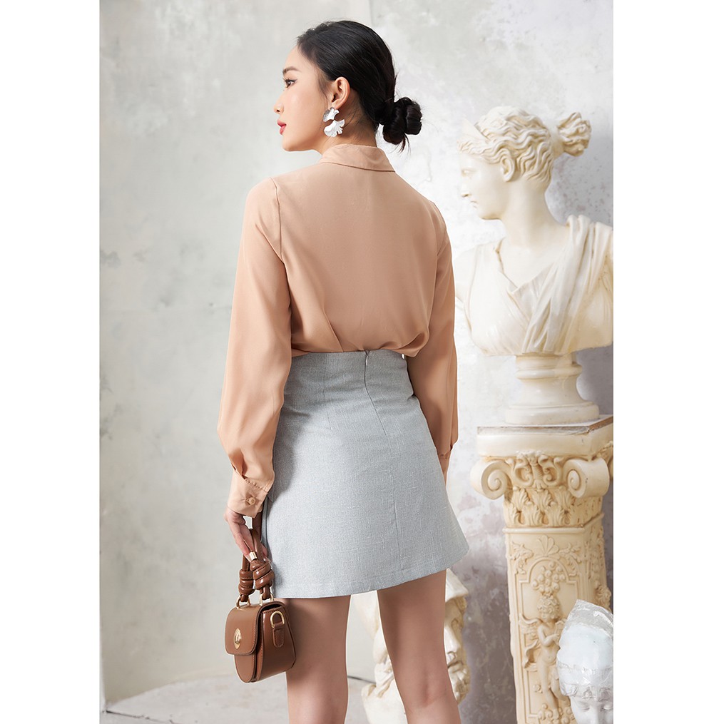 Chân váy chữ A ngắn 92WEAR 3 MÀU, đủ size, xoắn tà trước JAA1095 | BigBuy360 - bigbuy360.vn