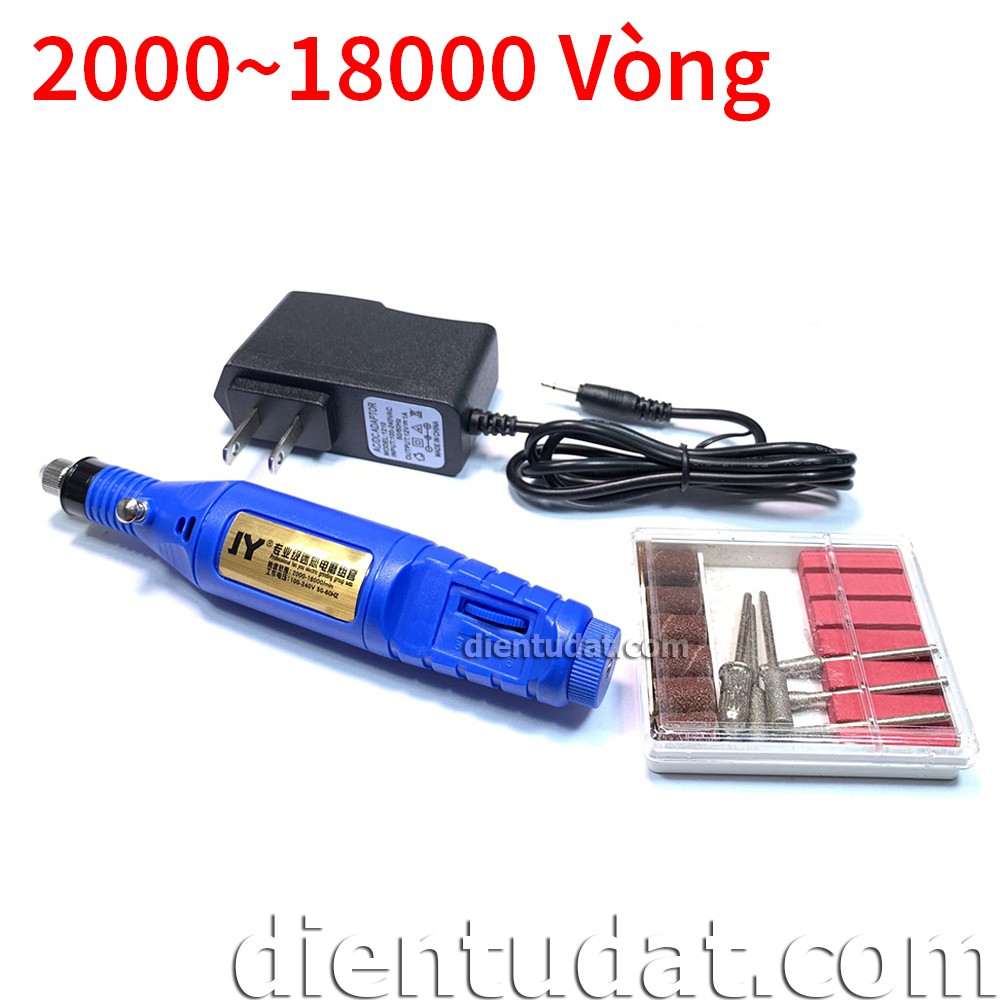 Máy Khoan Mài Điện Mini 2000~18000 Vòng - Kèm Adapter