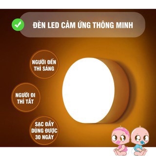 ĐÈN CẢM ỨNG NGƯỜI DÁN TƯỜNG GBL 6 LED THÔNG MINH (SẠC ĐIỆN USB)